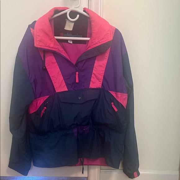 Edelweiss Jackets & Blazers - Edelweiss Pink, Purple, Teal Windbreaker M